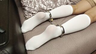 Student Sub into White Knee Socks Nailed Twat Long Falos