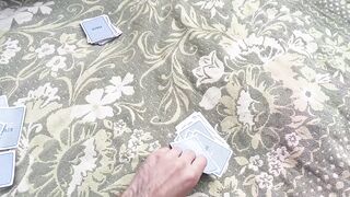 Step Sister Lost at Cards and get Cummed into her
