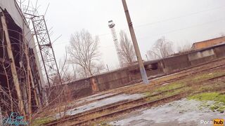 OMG OUTSIDE CUM STOCKINGS INSIDE DANGEROUS PLACE