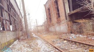OMG OUTSIDE CUM STOCKINGS INSIDE DANGEROUS PLACE