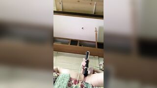 DV Toy Stretch and Big Squirting Gape while Watching PH