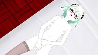 Sucrose Finger Fucked herself inside the Nurses Office - Genshin Impact