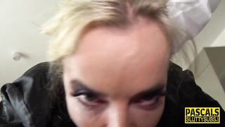 Booty paddled tied submissive blonde