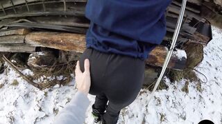 Ski Instructor Fucking his Adorable College Girl after getting a Head