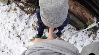 Ski Instructor Fucking his Adorable College Girl after getting a Head