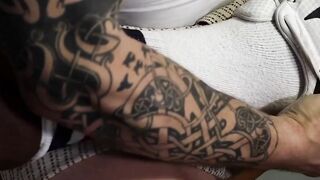 Black Foot Worship - White Guy Fucks Black Feet And Dick In POV