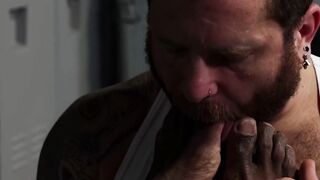 Black Foot Worship - White Guy Fucks Black Feet And Dick In POV