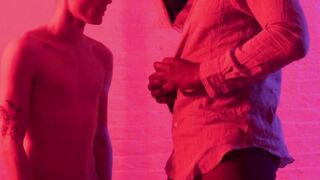 Interracial Pounding - Black Guy Dominates Petite White Boy In Anal Sex