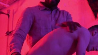 Interracial Pounding - Black Guy Dominates Petite White Boy In Anal Sex