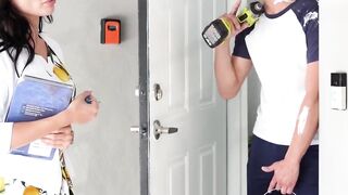 Noise-Hating Neighbor Gets A Surprise Visit From Sex Goddess - Crystall Rush