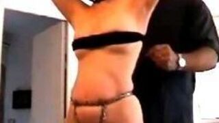 Bondage Babe Flogging Facial - Blindfolded Bondmaid Submissive Slave Girl