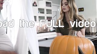 Teens In Costume Share A Wild Threesome At The Pumpkin Party