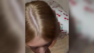 French MILF Gives Blowjob & Swallows Huge Load On Her Face - Amateur POV