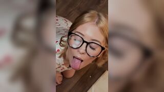 French MILF Gives Blowjob & Swallows Huge Load On Her Face - Amateur POV