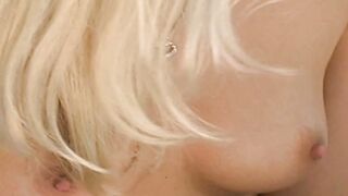 Bad-girl waitress goes from serving drinks to servicing cock in this hot threesome