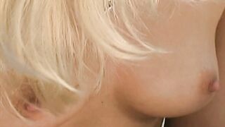 Bad-girl waitress goes from serving drinks to servicing cock in this hot threesome