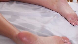 Sensual Erotic Lesbian MASSAGE with Hot Blonde Babes - FemDom POV