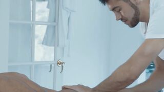 Black Thug Rimjob & Anal Sex with Big Dick Massage Therapist