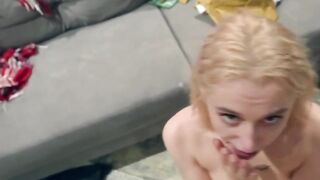 Molly Cutie - Older Man Plays Games With Young Blonde Babe