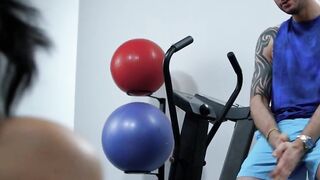 Anal surprise: Big Boob Transgender Fucked Hard In The Gym