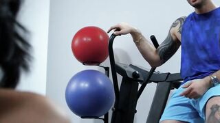 Anal surprise: Big Boob Transgender Fucked Hard In The Gym