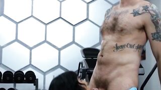 Anal surprise: Big Boob Transgender Fucked Hard In The Gym