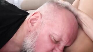 Mature Guy Fingers MILF's Pussys with Passionate Kisses