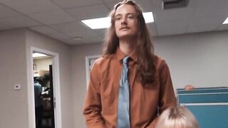 Blond Bombshell Katee Sucks Her Office-Boss' Dick Like A Pro