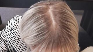Blond Bombshell Katee Sucks Her Office-Boss' Dick Like A Pro
