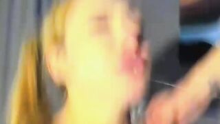 Teenage Cutie Gives A Blow Job And Gets Loaded With Semen