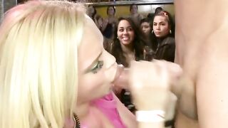 Partying Babes Gangbanged By A Stripper In An Erotic Orgy