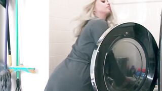 Mom's Laundry Room - Sensual Blonde Milf Fucks Her Husband After Washing Clothes