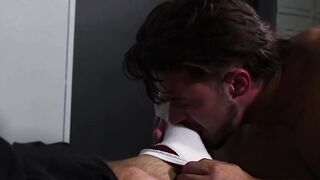 Foot Fetish - Sock Play & Footjob With Huge Load On Feet By Derrick Sparks
