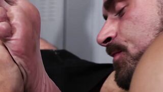 Foot Fetish - Sock Play & Footjob With Huge Load On Feet By Derrick Sparks