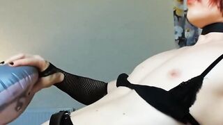 Femboy Fucks Sex Doll With Big Dick And Creampie Finish