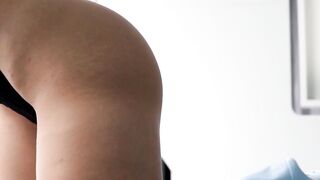 Petite Milf's Round Boobs Unveiled in Romantic Erotic Dance