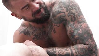 Dual Penetrated And Moaning - Young Guy Sandwiched Between Two Hunky Older Men