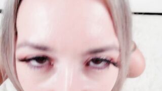 PetiteSweetSophia's Giant-Dick Throat Fuck - Lingere Fetish Blowjob