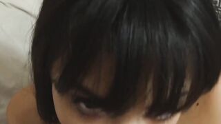 Teenage Cutie's Point-of-View Blowjob & Creampied Pussy