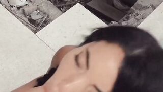 KINKY COUPLE PLAYS SEX GAME WITH MEGAN FIORE IN A DARK ALLEY