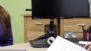 Hot Mischa Lee's Big Buttons Seduces Loan Agent - POV Blowjob & Hardcore Sex
