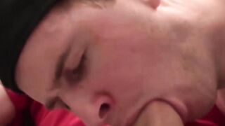 Fraternity Bros' Threesome - Group Blowjob Session with Facial