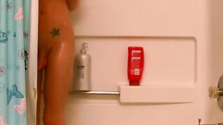 Twinks Shower Jerk-Off Session - Hot Young Twunk Teasing His Dick