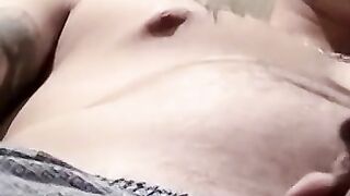 Twink Smoking Hot - Skinny Teen Strokes His Dick in Close-Up