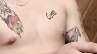Twink Smoking Hot - Skinny Teen Strokes His Dick in Close-Up