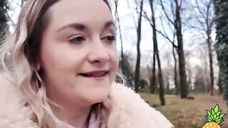 French Blondie LouLou Sucks Outdoors - Public BJ in Paris