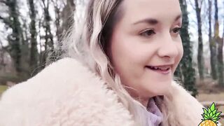 French Blondie LouLou Sucks Outdoors - Public BJ in Paris