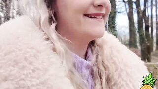 French Blondie LouLou Sucks Outdoors - Public BJ in Paris