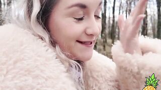 French Blondie LouLou Sucks Outdoors - Public BJ in Paris