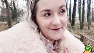 French Blondie LouLou Sucks Outdoors - Public BJ in Paris